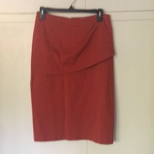 Burnt orange pencil skirt